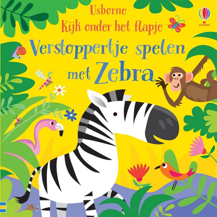 Verstoppertje spelen met zebra / Kijk onder het flapje, Livres, Livres pour enfants | Jeunesse | 10 à 12 ans, Envoi