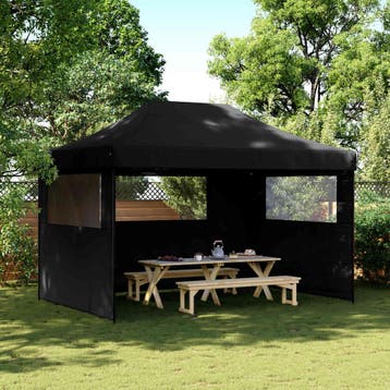 vidaXL Partytent 279 x 410 x 315 cm Zwart Oxford Stof, Verzenden, Nieuw