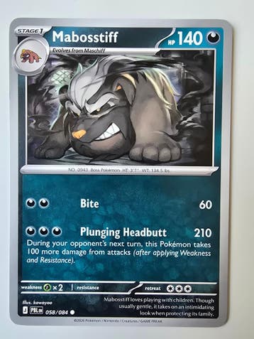 MABOSSTIFF (PITCH BLACK 058/084) (TRADING CARD), Gebruikt