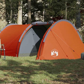 vidaXL Tunneltent 4-persoons waterdicht oranje, Verzenden
