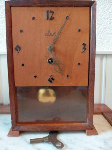 Horloge de table - Alwi - Art déco Bois - Horloge Art déco
