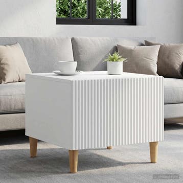 vidaXL Salontafel met lade Wit 49 x 50 x 40 cm Bewerkt hout, Verzenden