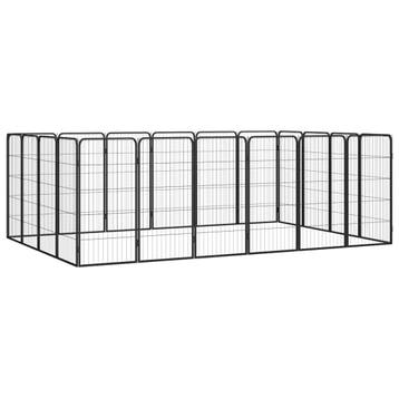 vidaXL Hondenkennel 20 panelen 50 x 100 cm gepoedercoat, Dieren en Toebehoren, Verzenden, Nieuw
