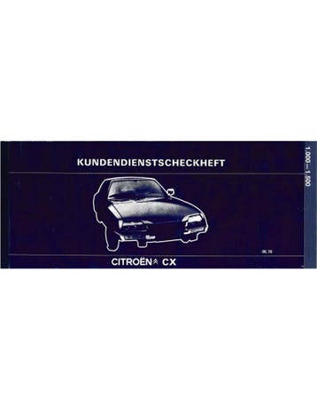 1978 CITROËN CX GARANTIE & ONDERHOUD DUITS, Ophalen of Verzenden