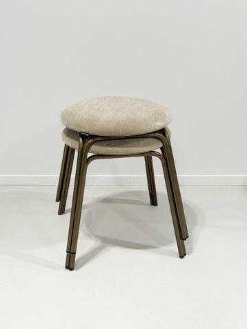 Bogaerts - Jacob Nitz - Tabouret (2) - F1 - Acier, Chêne -
