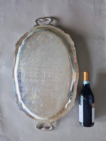 Large Size Shaped - Dienblad - .800 zilver, Antiquités & Art