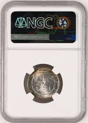San Marino. 5 Lire 1938 Certified by NGC as MS 63. Rome
