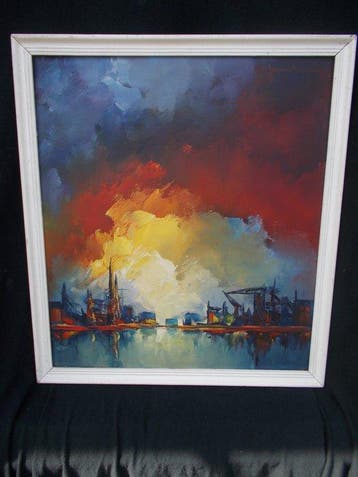 Leo Jordaens(1944-2000) - Haven te Antwerpen