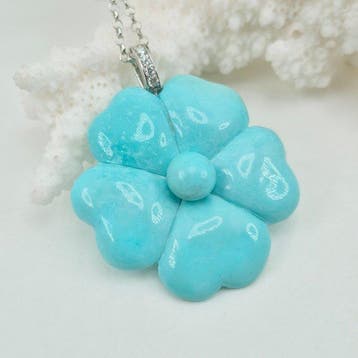 Turquoise - Zilver - Ketting met hanger - TURCHESE, Antiek en Kunst