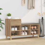 vidaXL Schoenenkast Artisan Eiken 102 x 36 x 60 cm Bewerkt, Verzenden, Nieuw