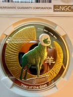 Niue. 2 Dollars 2015 1 Oz, Gilt, Year of the Goat,, Postzegels en Munten