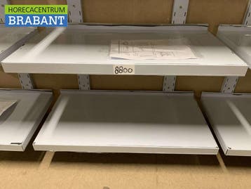 Acier inoxydable Double étagère murale 80 x 40 cm Horeca, Verzenden