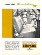 1959 BORGWARD ISABELLA TS BROCHURE ENGELS (USA), Ophalen of Verzenden