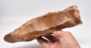Chalcolithisch Vuursteen Verbazingwekkende grote Blade Core