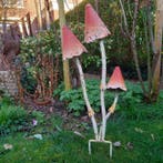 sculptuur, Decorative Garden Picker, Mushrooms - 67 cm -