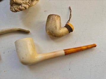 Meerschuim pijp - Zeeschuim, Amber