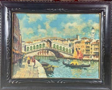 Luigi Lanza (1860-1913) - Ponte di Rialto, Venezia