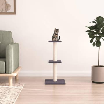 vidaXL Kattenmeubel met sisal krabpalen 73 cm donkergrijs, Verzenden, Nieuw