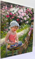 Elena Salnikova (1970) - Petire Artiste- Fillette parmi les