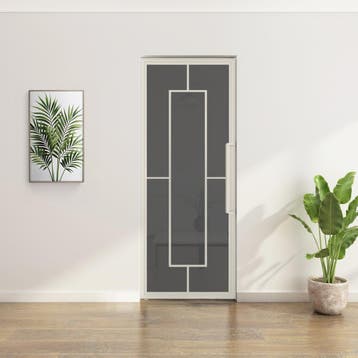 Stalen Taatsdeur - Wit - 5 Vlaks - Rookglas, Minder dan 80 cm, Overige typen, Nieuw, Metaal