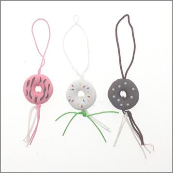 3x hanger Donut (Gelukspoppetjes, Sierlint en Decoratie), Hobby & Loisirs créatifs, Bricolage, Ophalen of Verzenden