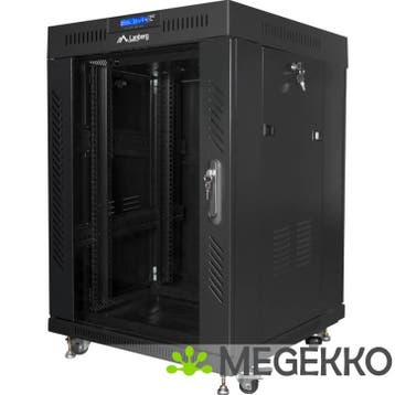 Lanberg FF01-6615-12BL rack 15U Vrijstaande rek Zwart, Informatique & Logiciels, Boîtiers d'ordinateurs, Verzenden