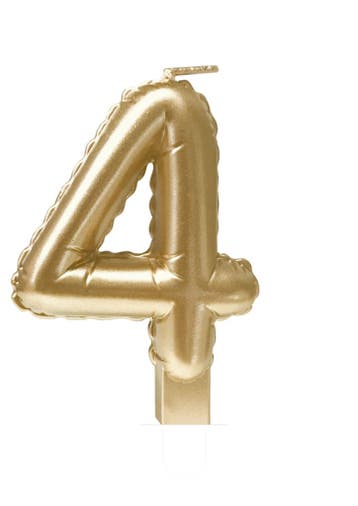 Kaars Folie Ballon Goud 4 10cm, Verzenden