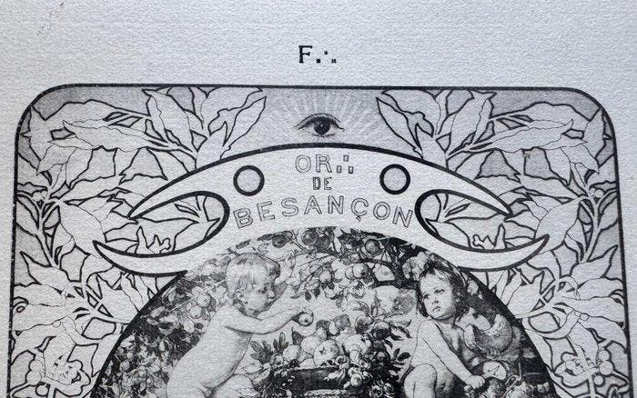 Document - Grand Orient de France – Besançon - Superbe et, Antiek en Kunst, Antiek | Boeken en Manuscripten