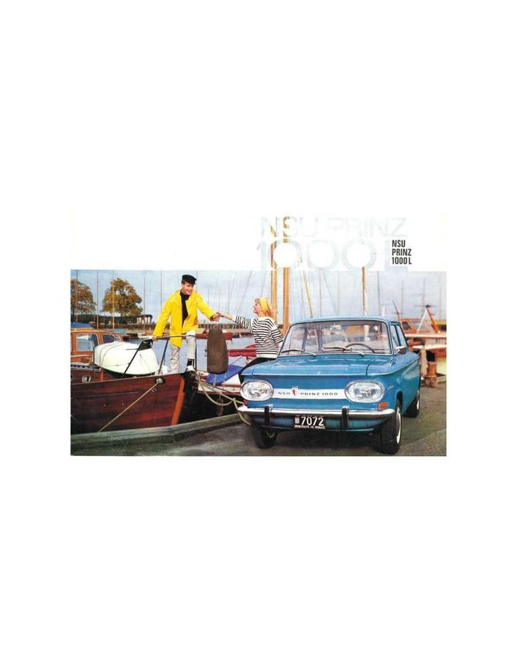 1965 NSU PRINZ 1000 L BROCHURE NEDERLANDS, Livres, Autos | Brochures & Magazines