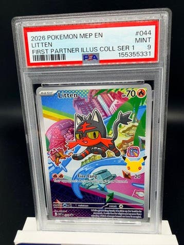 Pokémon - 1 Graded card - Litten [First Partner illustration, Nieuw