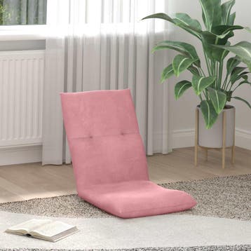 vidaXL Verstelbare vloostoel Roze Fluweel, Huis en Inrichting, Stoelen, Verzenden, Nieuw