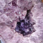 Prachtige Amethist met blauwe agaat Amethist Geode op, Verzamelen