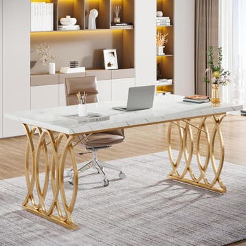 Tribesigns Bureau, computertafel, 160 x 80 x 75 cm, moderne, Verzenden