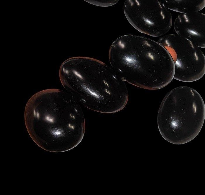 1 kg bulkpartij van natuurlijke zwarte obsidiaan-palmstenen, Collections, Minéraux & Fossiles