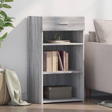 vidaXL Dressoir 50x42,5x93 cm bewerkt hout grijs sonoma, Verzenden