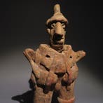 Nayarit, Mexico Terracotta Beeld van een krijger. Zeer