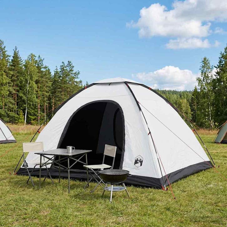 vidaXL Kamperen tent 6-persoons Wit Blackout, Caravanes & Camping, Tentes, Envoi