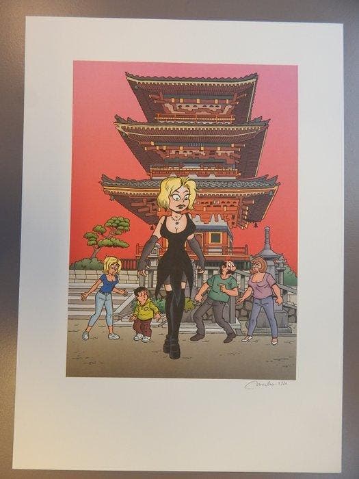 Merho - 1 Offset Print - De Kiekeboes - Tienduizend Dagen -, Boeken, Stripverhalen