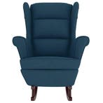 vidaXL Schommelstoel met oorleuning fluweel massief hout, Huis en Inrichting, Stoelen, Verzenden, Nieuw