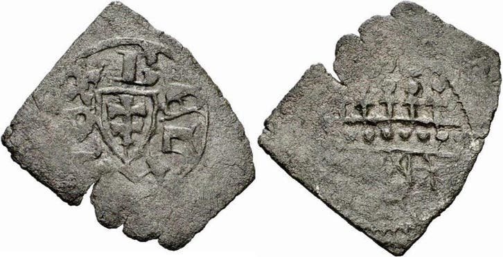 1172-1196 Bela Iii Arpaden Ungarn Denar Klippe Doppelkreu..., Postzegels en Munten, Munten | Europa | Niet-Euromunten, België