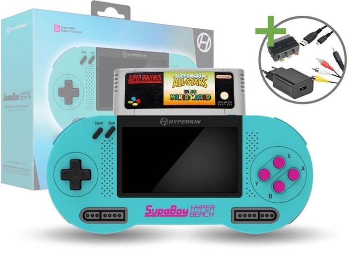 SupaBoy Portable SNES Starter Pack - Hyper Beach Super Mario, Consoles de jeu & Jeux vidéo, Consoles de jeu | Nintendo Super NES