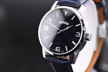 Hermann - Stellar - Swiss Made Automatic - Aventurine Blue-, Nieuw