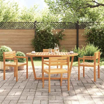 vidaXL Tuintafel ovaal 150x90x75 cm massief acaciahout, Verzenden, Nieuw
