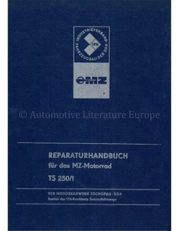 1978 MZ TS 250/1 WERKPLAATSHANDBOEK DUITS