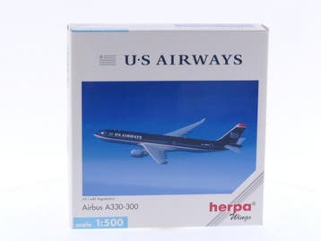 Schaal 1:500 Herpa 508407 U.S Airways - Airbus A330-300 R..., Ophalen of Verzenden, Gebruikt
