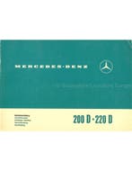 1971 MERCEDES BENZ 200 D/8 | 220 D/8 INSTRUCTIEBOEKJE