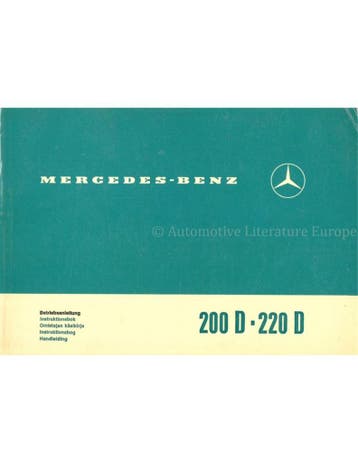 1971 MERCEDES BENZ 200 D/8 | 220 D/8 INSTRUCTIEBOEKJE