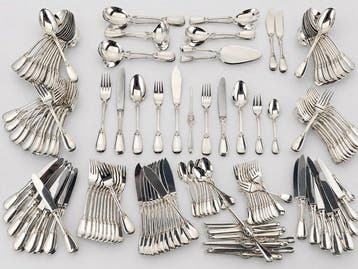 Bremer Silberwarenfabrik - Bestekset voor 12 personen (140), Antiquités & Art
