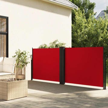 vidaXL Windscherm uittrekbaar 100x600 cm rood, Verzenden