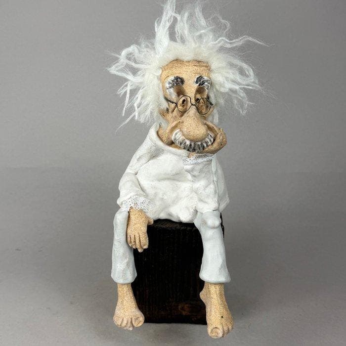 Anna Em - Einstein LARGE - hand made, Antiek en Kunst, Kunst | Designobjecten